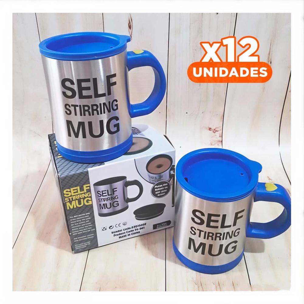 Pack12 Licuadora para Jugos 400 ml con 2 Pilas AAA para Casa Azul YRegalo Sticker