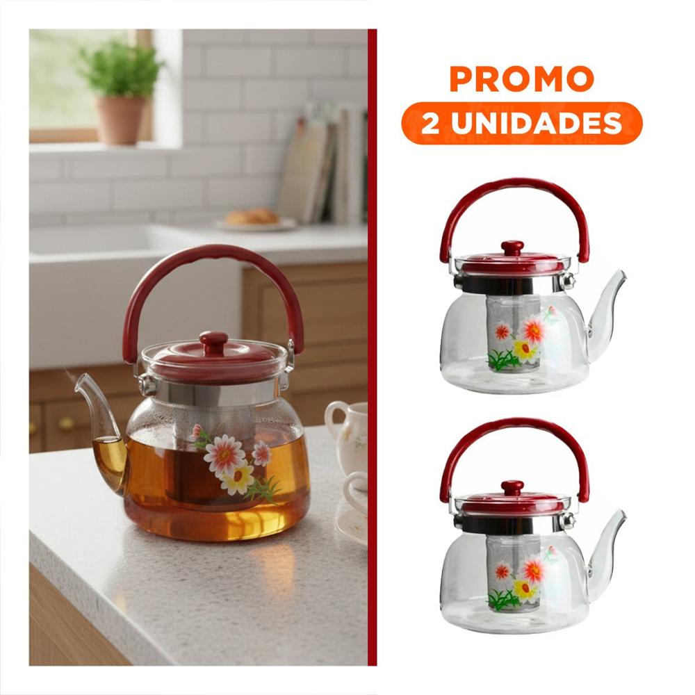 Pack2 Contenedor Elegante para Hogar y Oficina 1400ml Guinda Y Regalo Sticker