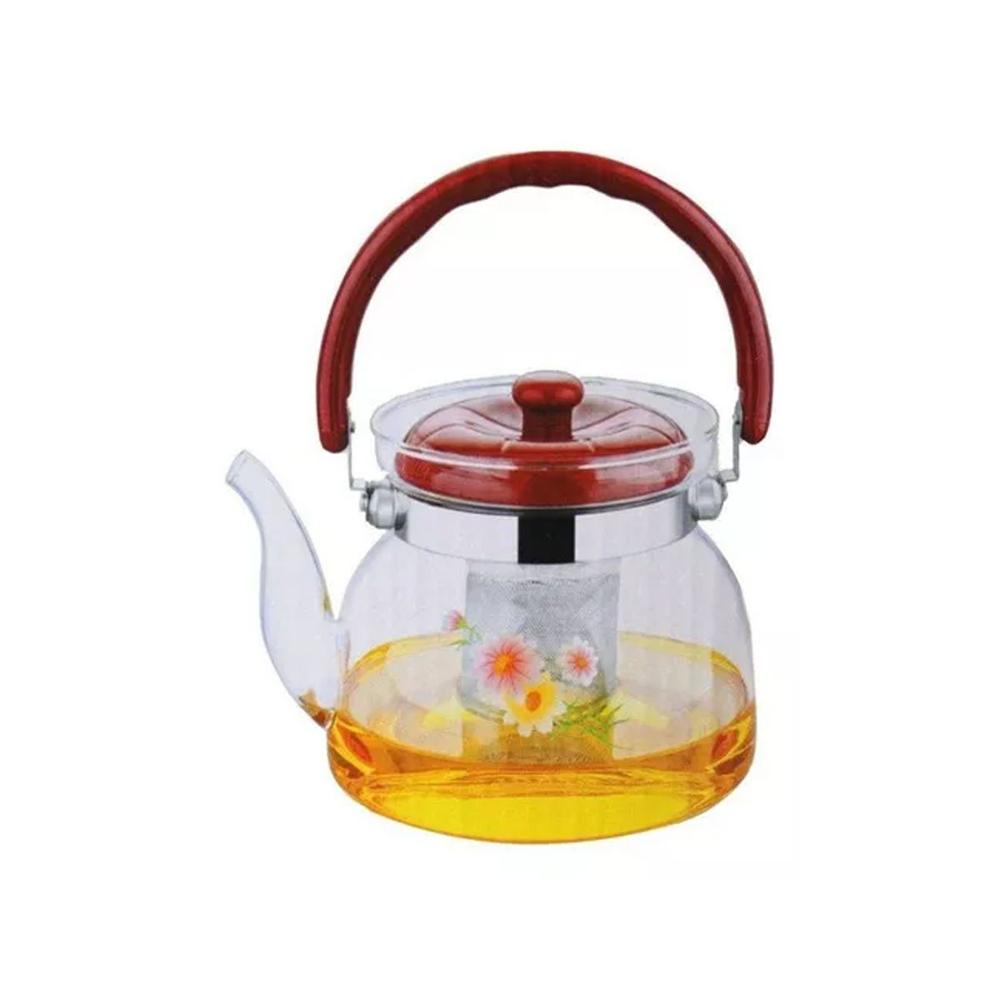 Jarra Multiuso de Vidrio para Hogar y Oficina 1400ml Guinda Y Regalo Sticker