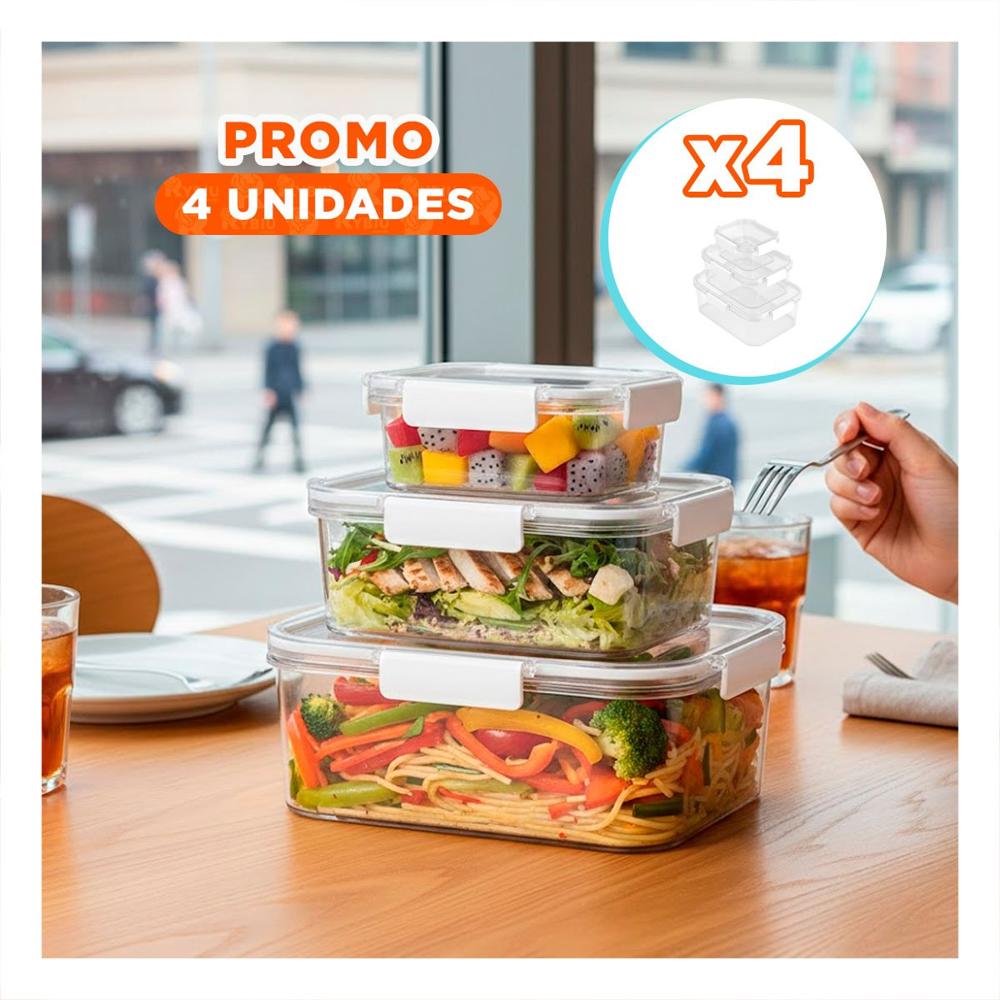 Pack4 Conjunto Practico para Almacenar Preparaciones Caseras Transparente YPapel Regalo