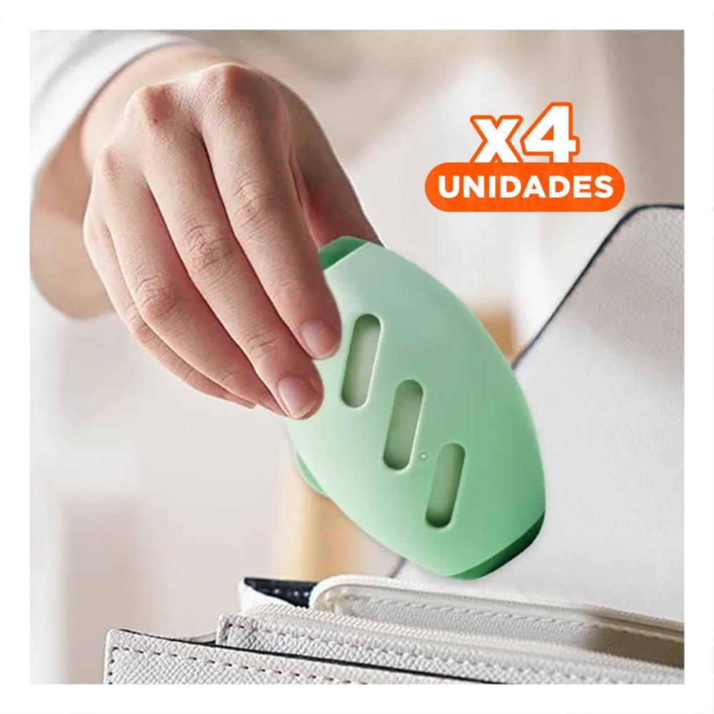 Pack4 Aspirador Quita Pelusa Reutilizable Verde Para Sofa Cama Y Cortinas Y Papel Regalo