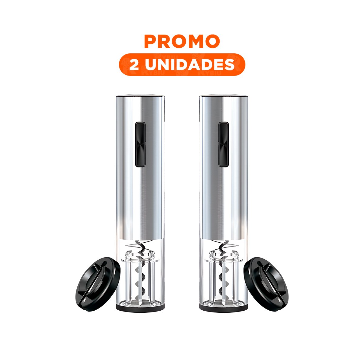 Pack2 Abridor Electrico Plateado con Accesorios Incluidos  Guinda Y Regalo Sticker
