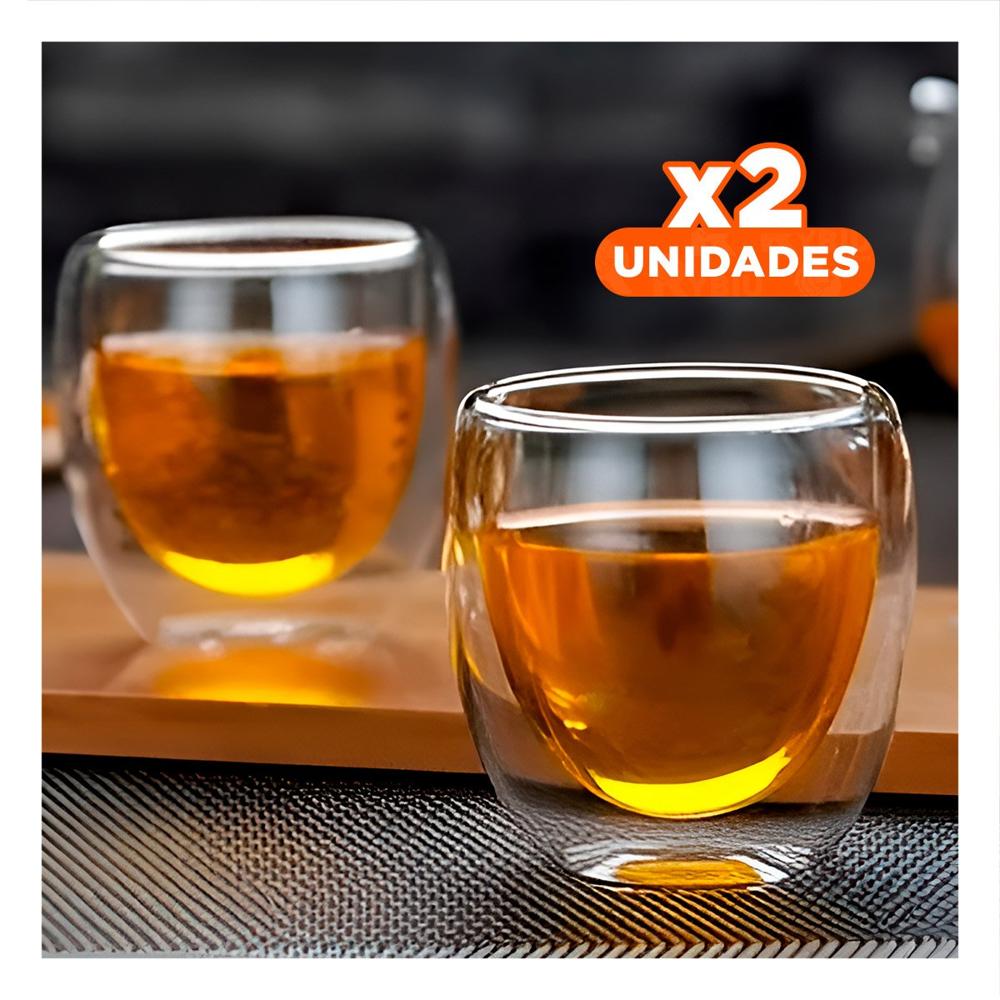Pack2 Casa Vaso Doble Capa 460 ml Transparente Estilo Navidad Decoracion