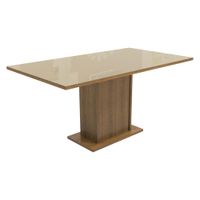 Mesa de Comedor Rectangular Madesa 5275 Tapa de Cristal