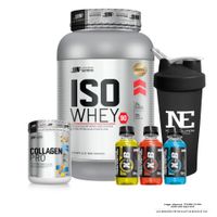 COMBO UNIVERSE NUTRITION - ISO WHEY 90 1KG. COOKIE Y COLLAGEN PRO 500GR. FRUIT PUNCH Y SHAKER