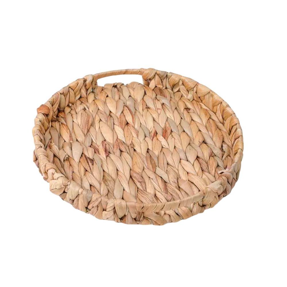 Canasto redondo con asas Grass 36x5cm mostaza para almacenamiento en casa Y Regalo Sticker