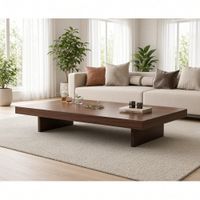 Mesa de Centro Valen Baja Minimalista Color Espresso TU MESITA Canto Delgado