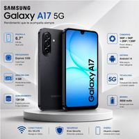 Celular Samsung A17 5G 4GB RAM 128GB 6.7 Pulg. Android 14 - Negro