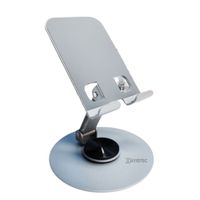Soporte Metálico para Celular MOVISUN SPT-01 Plateado Antideslizante Rotación 360° Escritorio