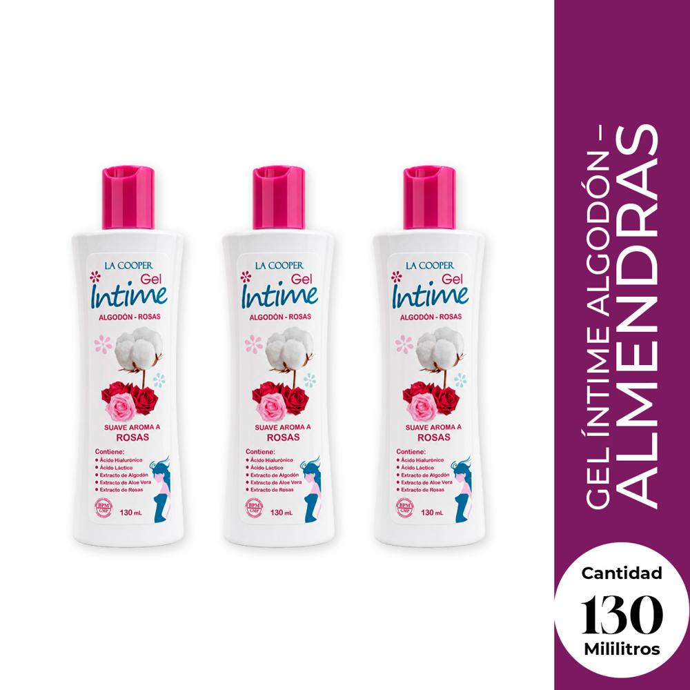 LA COOPER GEL INTIME ALGODON - ROSAS 130ML 3und