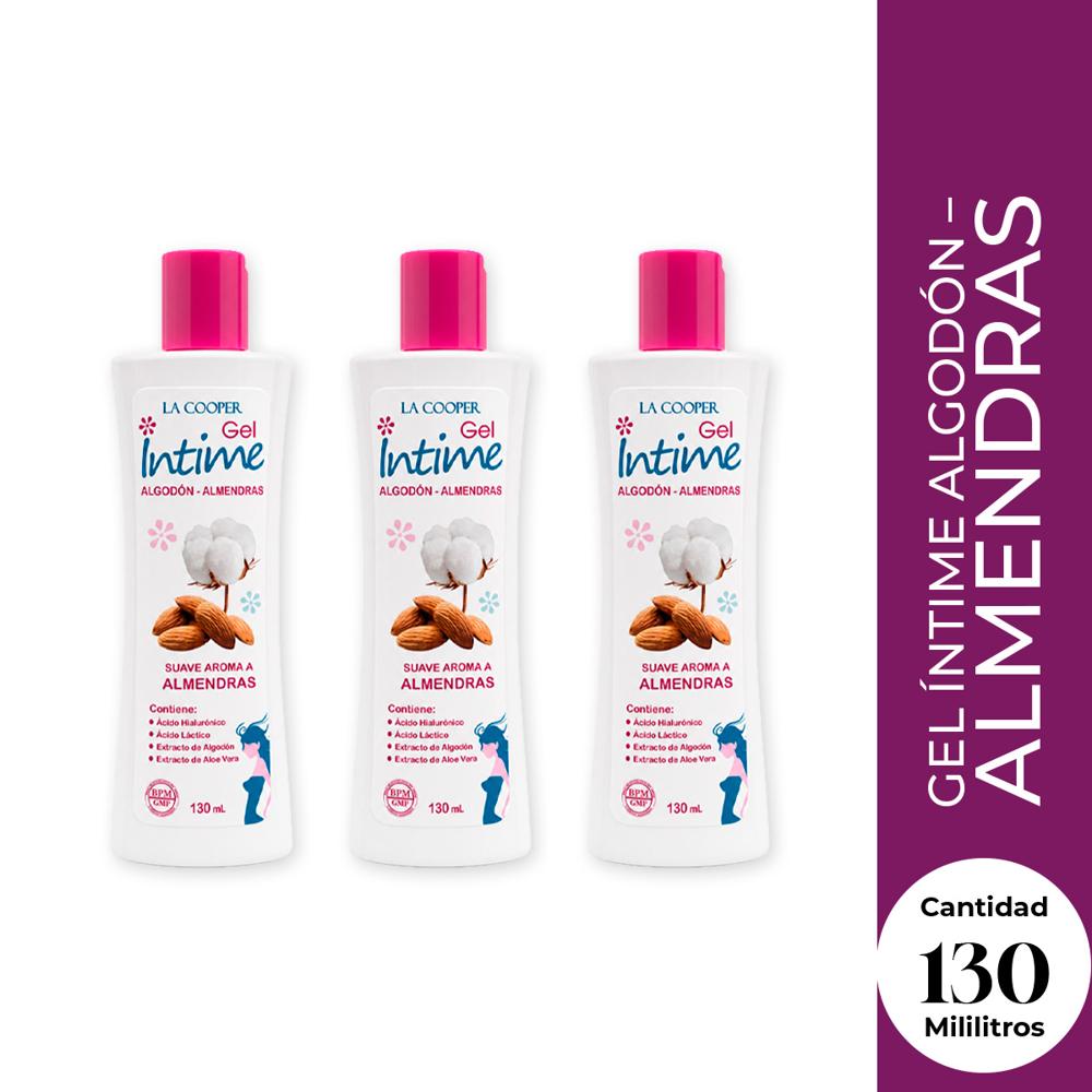 LA COOPER GEL INTIME ALGODON - ALMENDRAS 130ML 3und