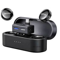 Micrófono Inalámbrico BOYA BOYALINK 3 USB-C 2 TX + RX, Estuche, TRS 3.5mm, 300m Negro