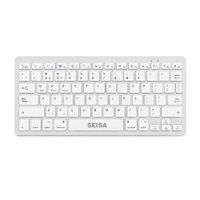 Teclado Inalámbrico Bluetooth Universal para Laptop Tablet y Celular Blanco