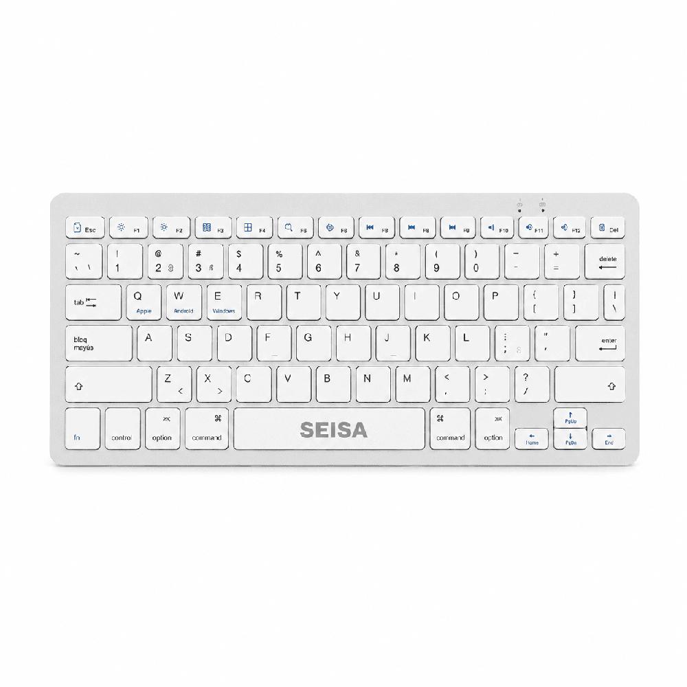 Teclado Inalámbrico Bluetooth Universal para Laptop Tablet y Celular Blanco