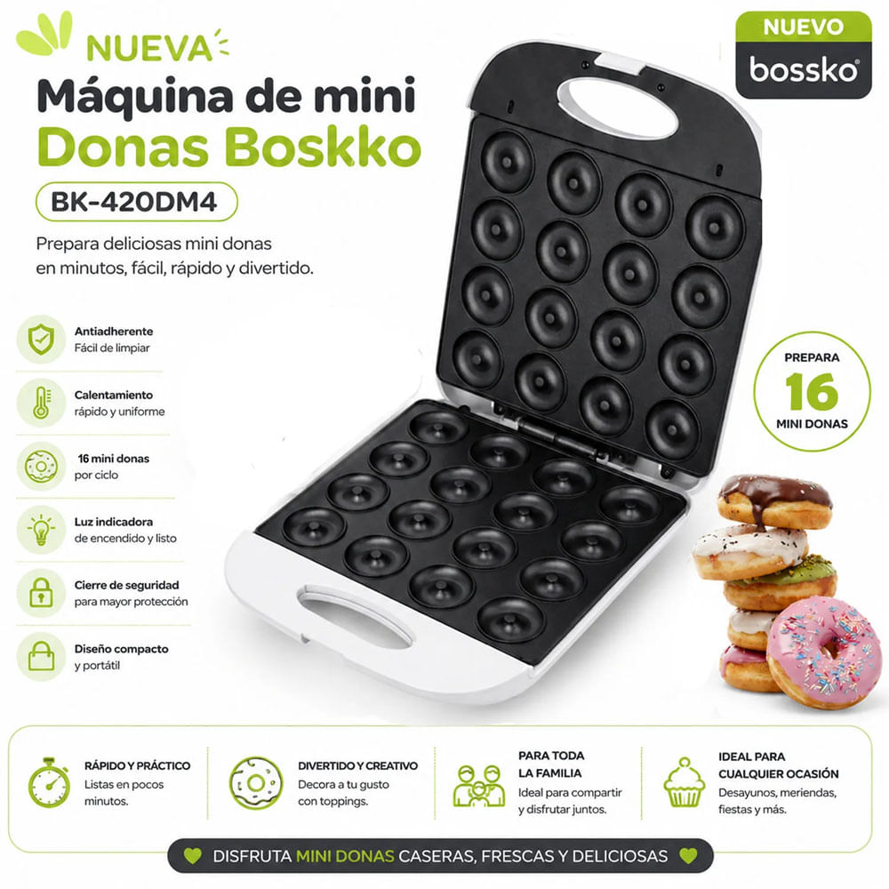 Maquina De Donas Bossko 16 Unidades BK-420DM4