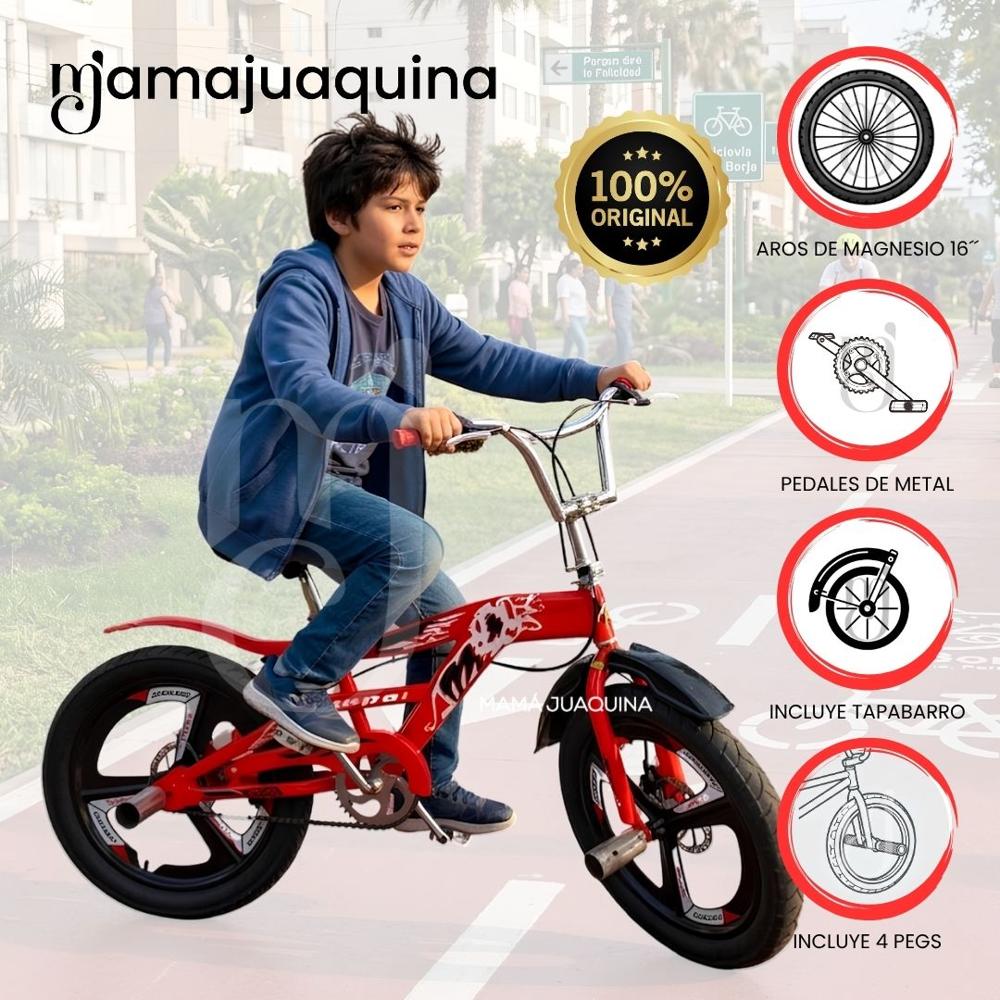 Bicicleta BMX Para Niño MAGNESO ARO 20 Colección Exclusiva Red