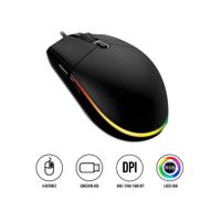 Mouse Gamer RGBM-03 RGB USB 3200 DPI Ergonómico Antideslizante Negro Gaming