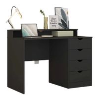 Escritorio Vintage Mónaco 4 Cajones Ventitas Home Color Negro