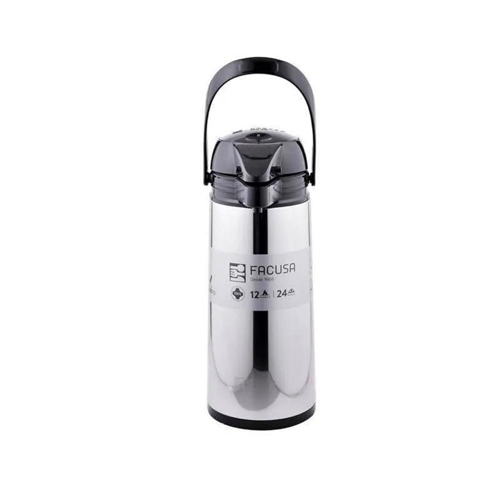 Termo Facusa De Acero Inoxidable 19L Satinado Litros Sifón Plateado