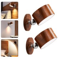Pack 2 Lámparas de Pared LED Recargables Magnéticas 360 USB-C Táctiles