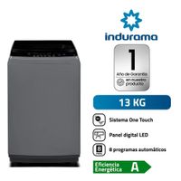 Lavadora INDURAMA 13 KG carga superior LRI-13DGR Gris Oscuro