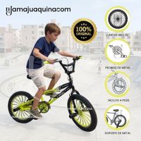 Bicicleta BMX Para Niño PYKE ARO 20 Colección Exclusiva Yellow