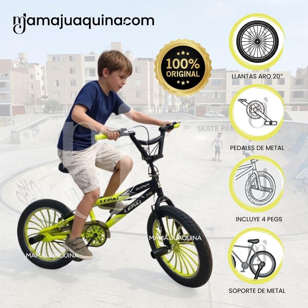 Bicicleta BMX Para Niño PYKE ARO 20 Colección Exclusiva Yellow
