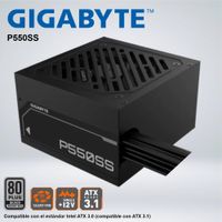 FUENTE DE ALIMENTACIÓN GIGABYTE P550SS 550W GOLD 80 PLUS SILVER