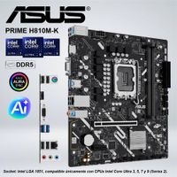 PLACA ASUS PRIME H810M-K SOCKET INTEL LGA 1851 DDR5