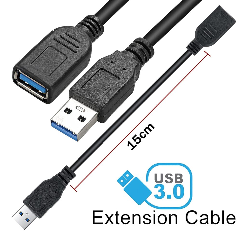 CABLE  USB-3.0 MACHO  A USB-3.0 HEMBRA  DE 1.5MTS
