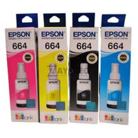 Kit Tinta Epson T544 Original - Cyan Yellow Negro y Magenta de 65 ml.