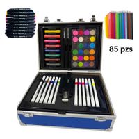 Maletín Kit de Plumones 85 Piezas Set de Arte Capibara