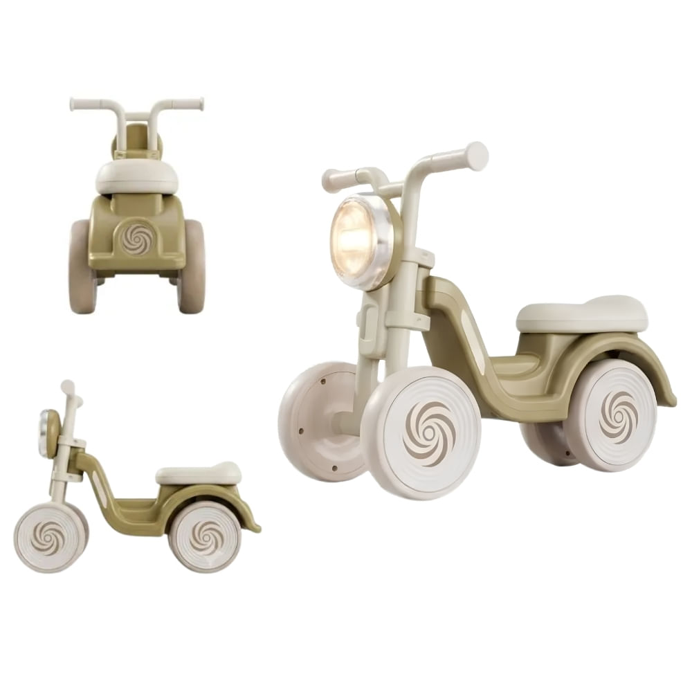 Juguete Moto Corre Pasillos con Luz para Niños Verde