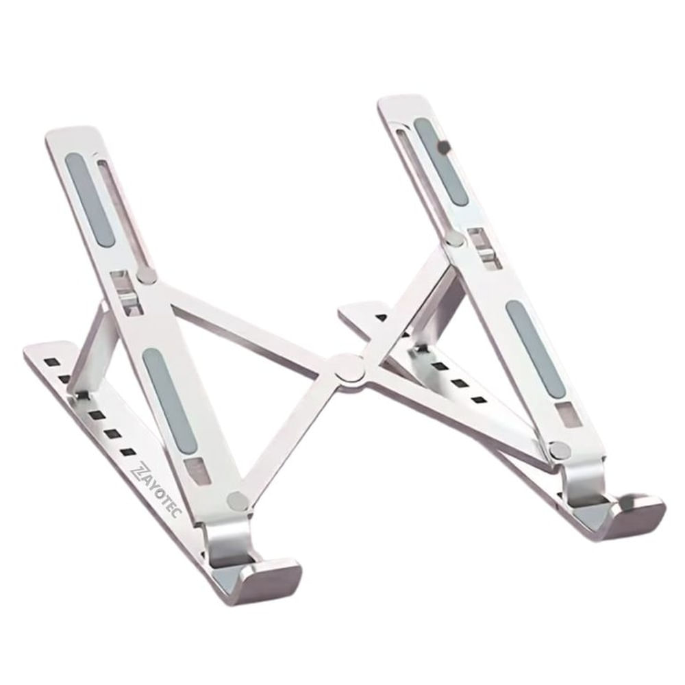 Base Plegable Aluminio para Laptop Plateada Ajustable 10 Niveles Portatil MacBook 10-17.3""