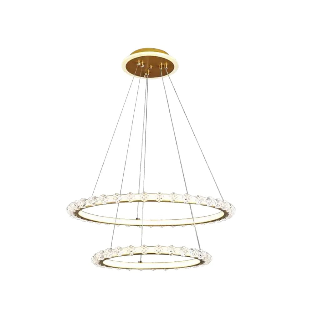Lámpara colgante LED doble aro premium