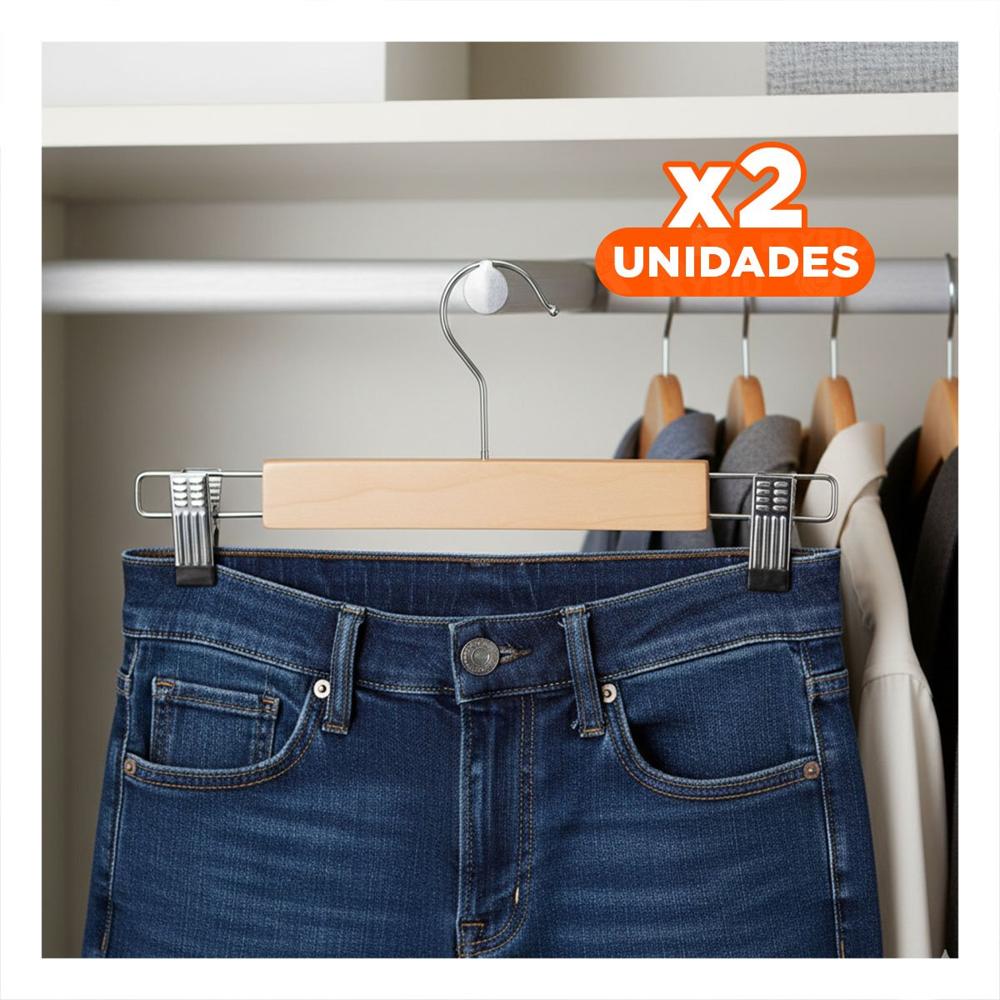 Pack2 Rack para Mantener Chaquetas Ordenadas 2 Ganchos de Metal 33cm Mostaza Y Papel Regalo