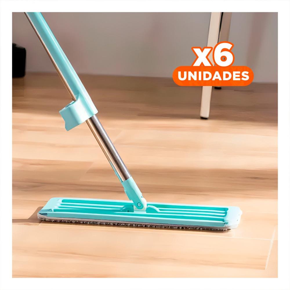 Pack6 Trapero Plano con Sistema 360 Grados y Escurridor para Pisos