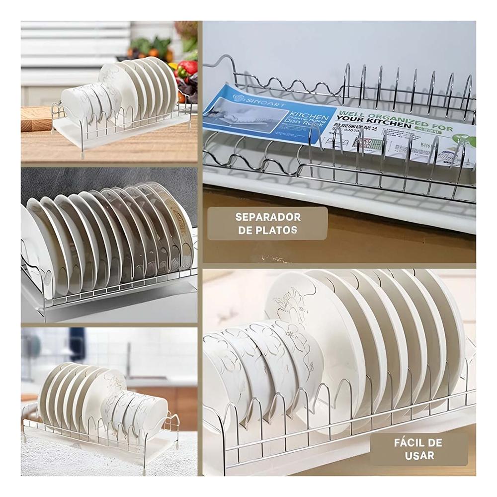 Separador Metalico Plateado para Platos 30x19x11cm Profesional YLigas Regalo