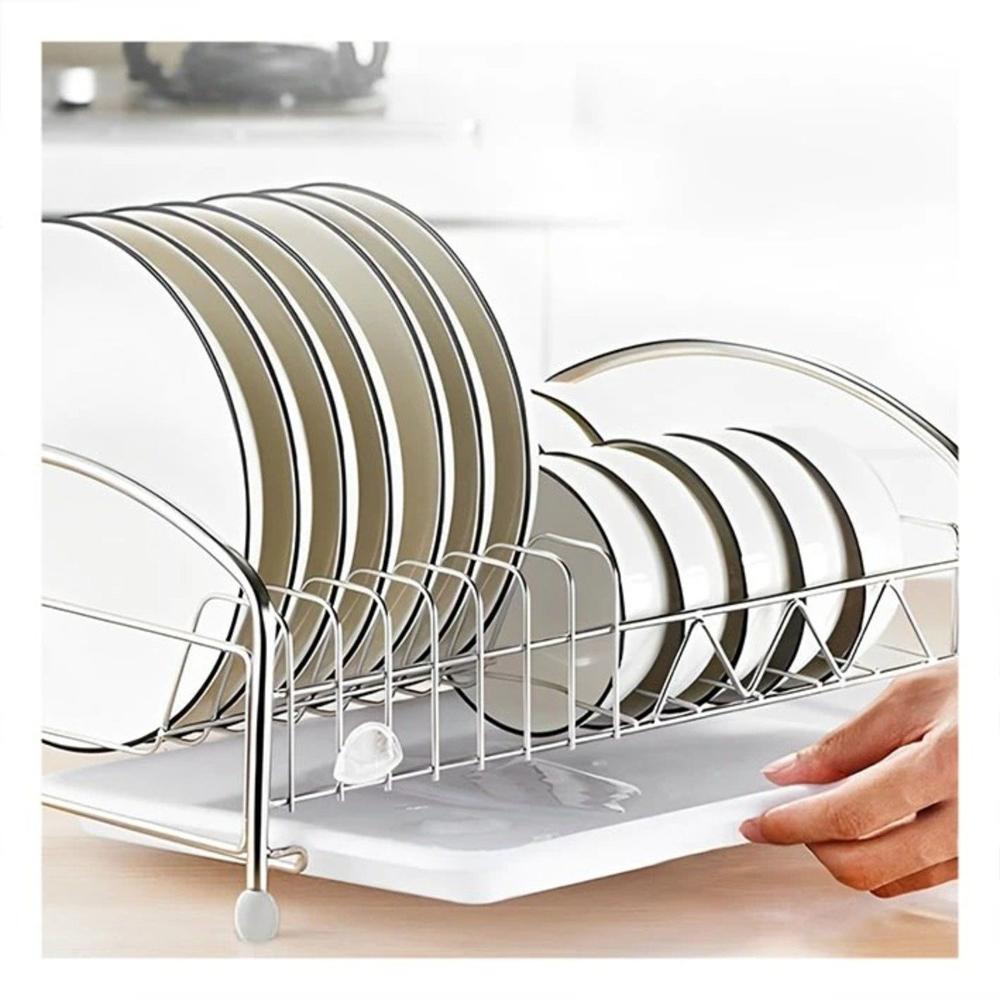 Separador Vertical Plateado para Platos 30x19x11cm Resistente y notas