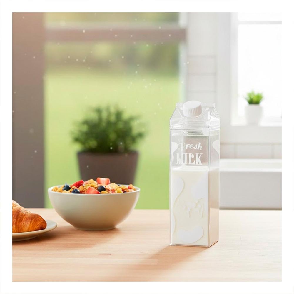 Envase de Vidrio Blanco Transparente 1L con Tapa Firme para su Familia YPapel Regalo