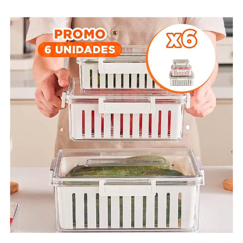 Pack6 Paquete 3 Practico para Organizar Ingredientes 700 Ml 1700 Ml 3300 Ml