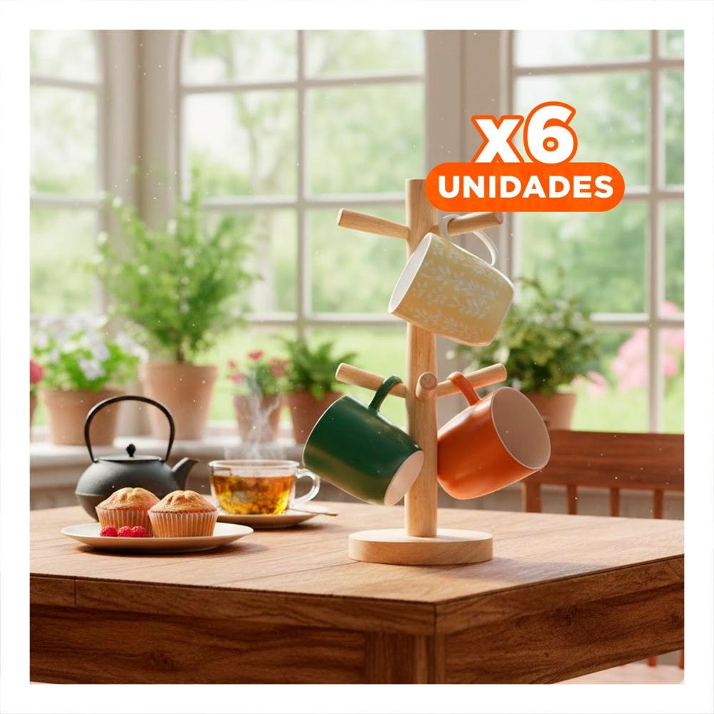 Pack6 Organizador de Cocina que Permite Colocar 6 Tazas y Mantener Orden
