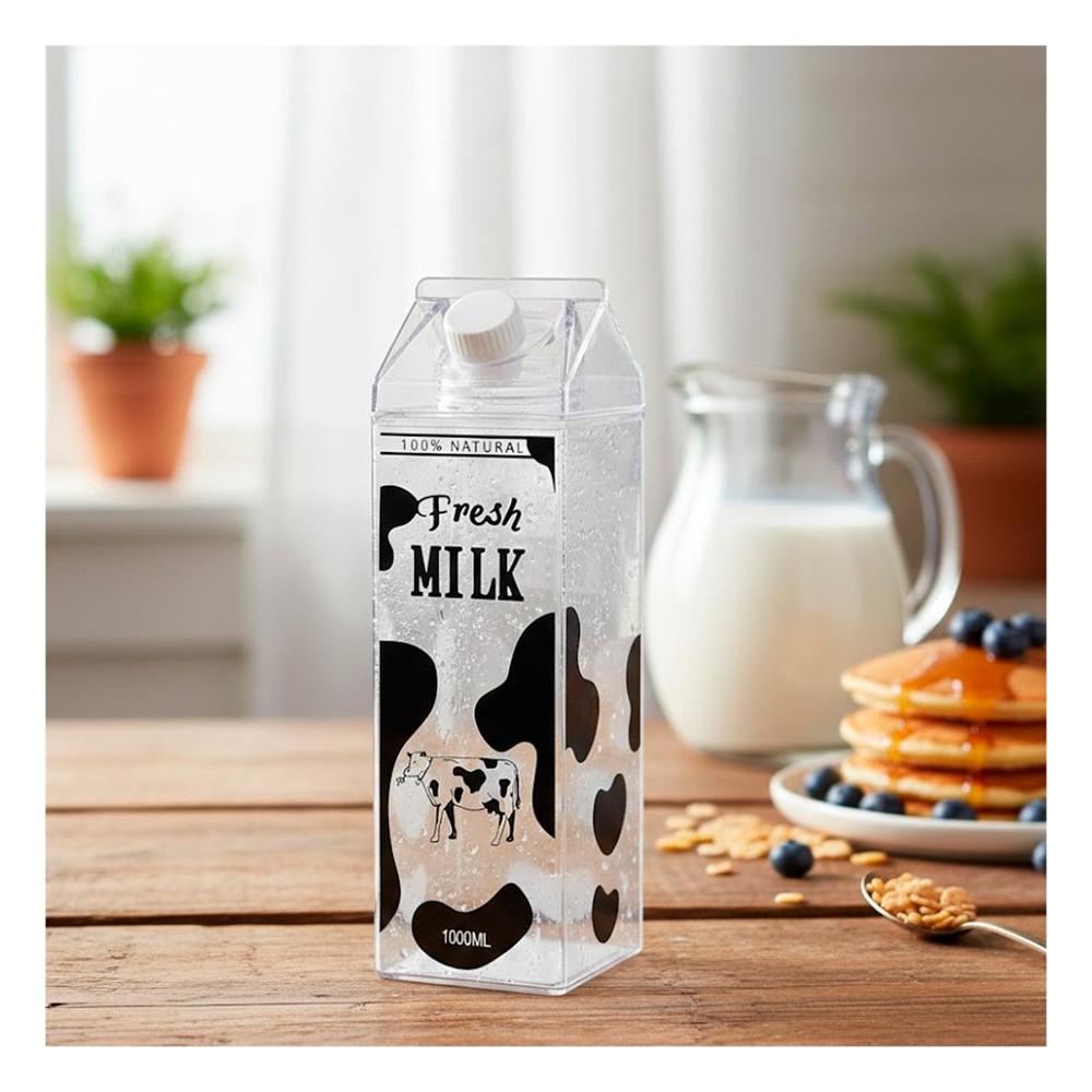 Botella de Leche Negro Transparente para Servir con mucha Calma