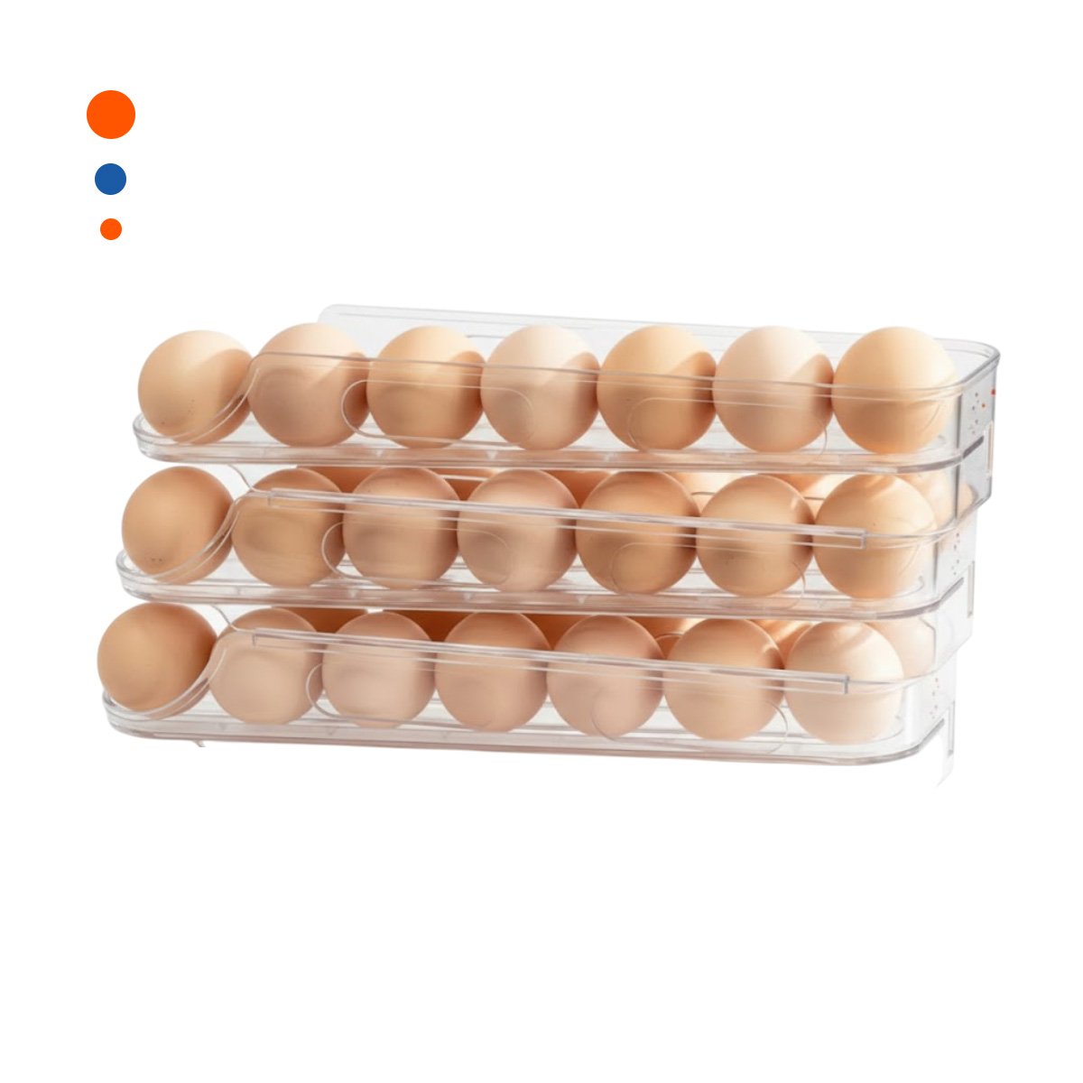 Porta Huevos Transparente Apilable 3 Niveles Cocina Hogar Facil Y Papel Regalo