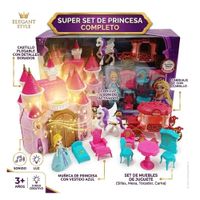 Set Juguete Castillo De Princesa Luz Y Sonido Con Accesorios