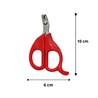 Cortauñas Pequeño en Forma de Tijera para Mascotas - Rojo