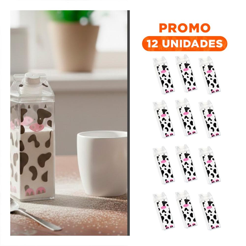 Pack12 Recipiente de Mesa Manchas Negras y Rosadas 1L para una Tarde de Orden Real