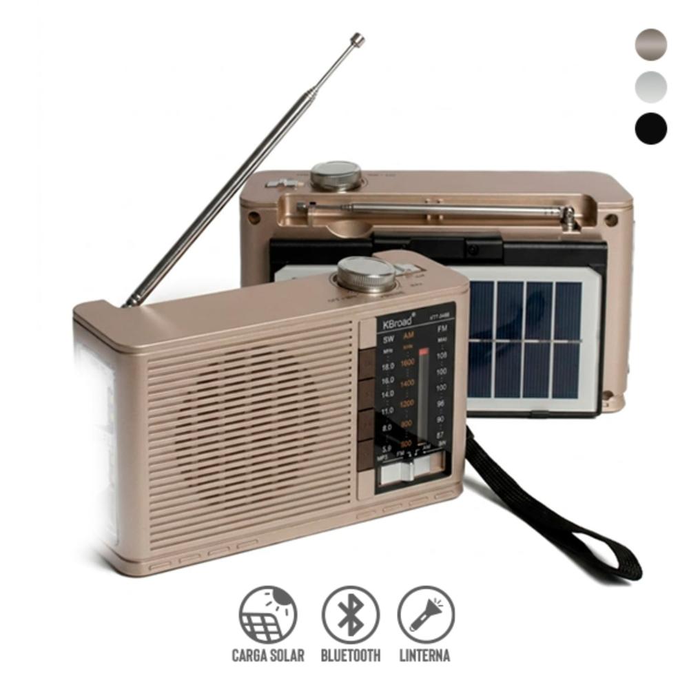 Radio KTF-2468 Portátil Panel Solar Linterna Bluetooth Multibanda