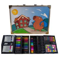 SET DE ARTE MALETA DE ALUMINIO 85 PIEZAS TOUCH  LIBRO PARA PINTAR