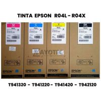 Kit Tintas Originales Epson T941 y T942 - x4 Colores CMYK Alto Rendimiento para Impresoras WorkForce